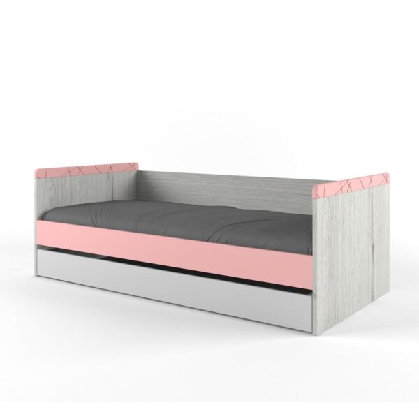 Нью тон кровать с дополнительным спальным местом розовая. Арт. 3.38П.3.38П-45