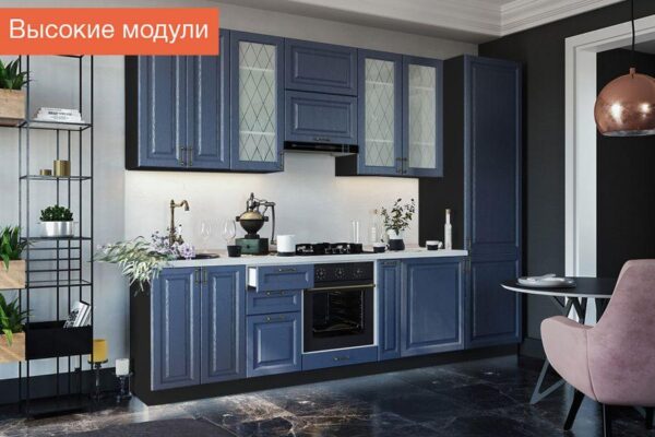 Кухонный гарнитур Ницца с высокими верхними шкафами